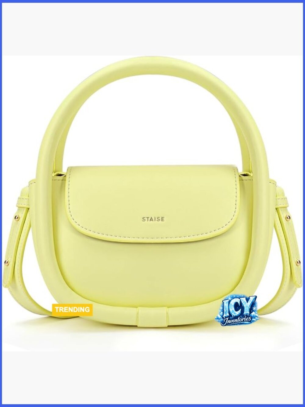 Faux Leather Top Handle Crossbody Bag with Adjustable Strap